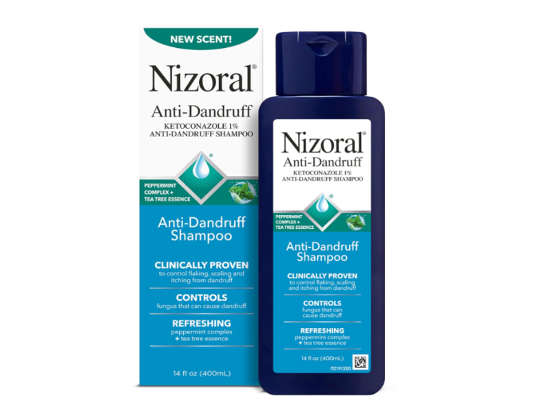 Nizoral Anti-Dandruff Ketoconazole Shampoo, Peppermint Complex + Tea Tree Essence, 14 fl oz/400 mL