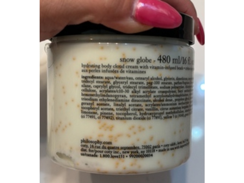 Philosophy Snow Globe Hydrating Body Cloud Cream, 16 fl oz/480 mL