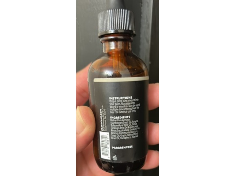 The Beard Club Beard Oil, Classic Sandalwood, 2 fl oz/59 mL