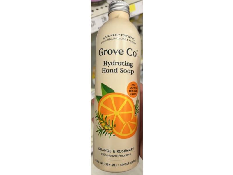 Grove Co. Hydrating Hand Soap, Orange & Rossemary, 15 fl oz/384 mL