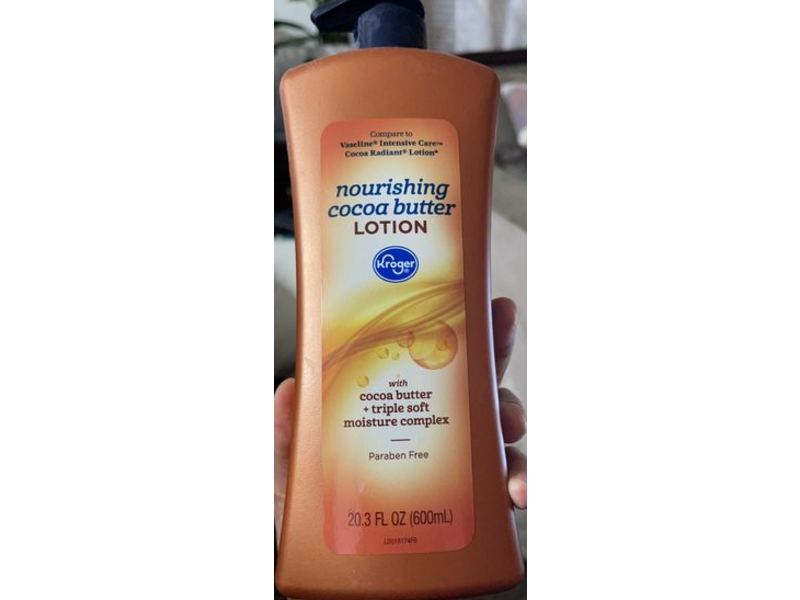 Kroger Nourishing Lotion, Cocoa Butter, 20.3 fl oz/600 mL