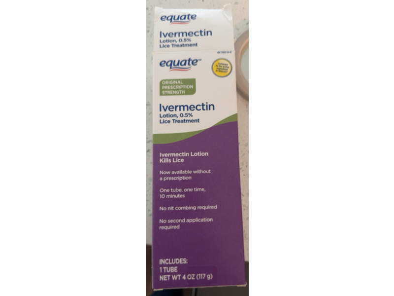 Equate Ivermectin Lotion Lice Treatment, 4 oz/117 g