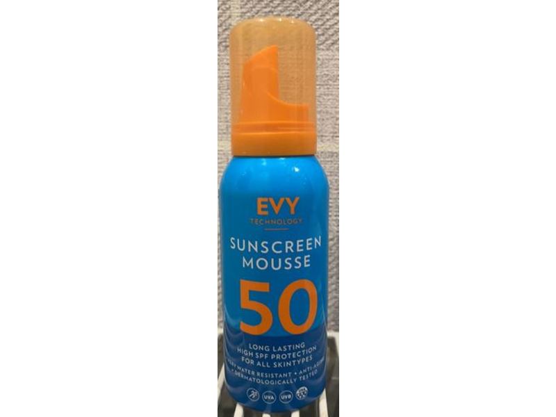Evy Technology Sunscreen Mousse, SPF 50, 100 mL