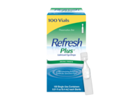 Refresh Plus Lubricant Eye Drops, Original Strength, 0.01 fl oz/0.4 mL, 100 Count. - thumbnail 1