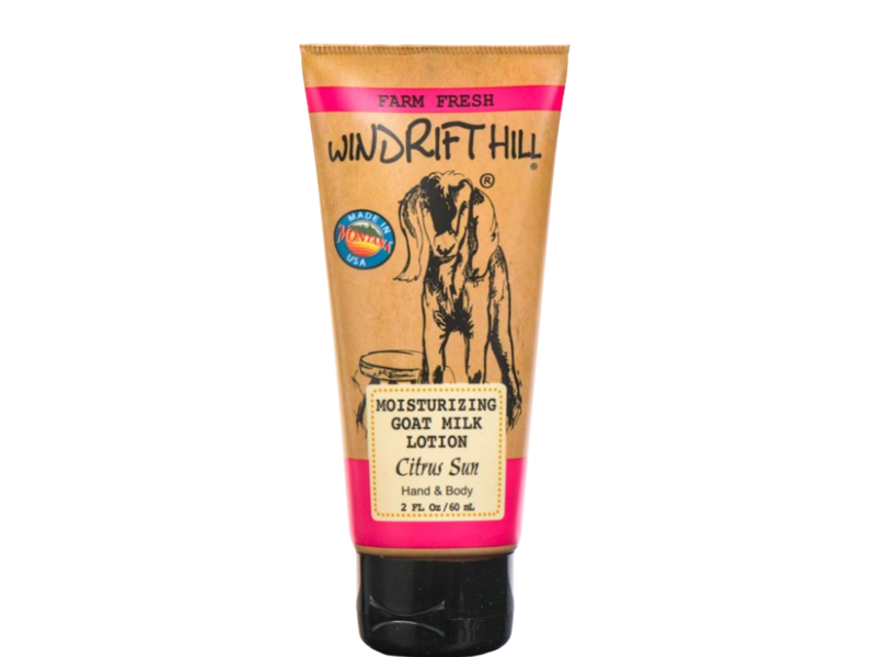 Windrift Hill Moisturizing Goat Milk Lotion, Citrus Sun, 2 fl oz/60 mL