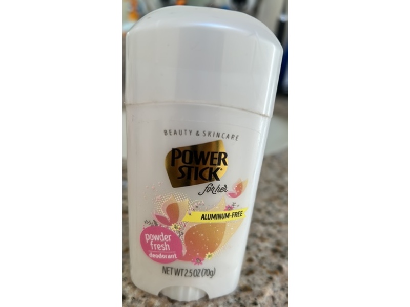 Beauty And Skincare Power Stick Deodorant, Powder Fresh, 2.5 oz/70 g