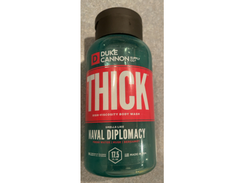 Duke Cannon Supply Co. Thick High - Viscosity Body Wash, Naval Diplomacy, 17.5 fl oz, Pack Of 3