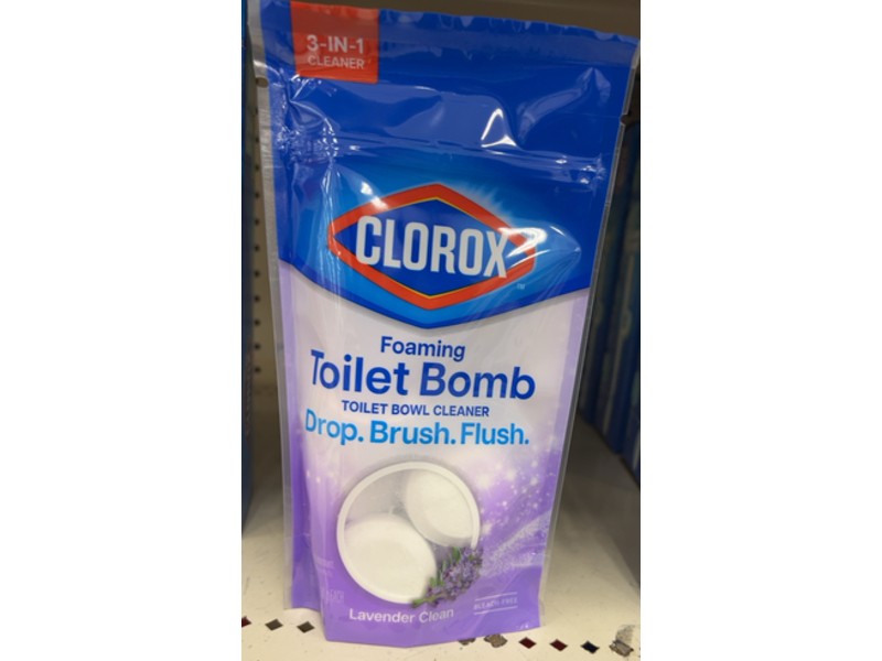 Clorox Foaming Toilet Bomb Toilet Bowl Cleaner, Lavender Clean, 5 Count
