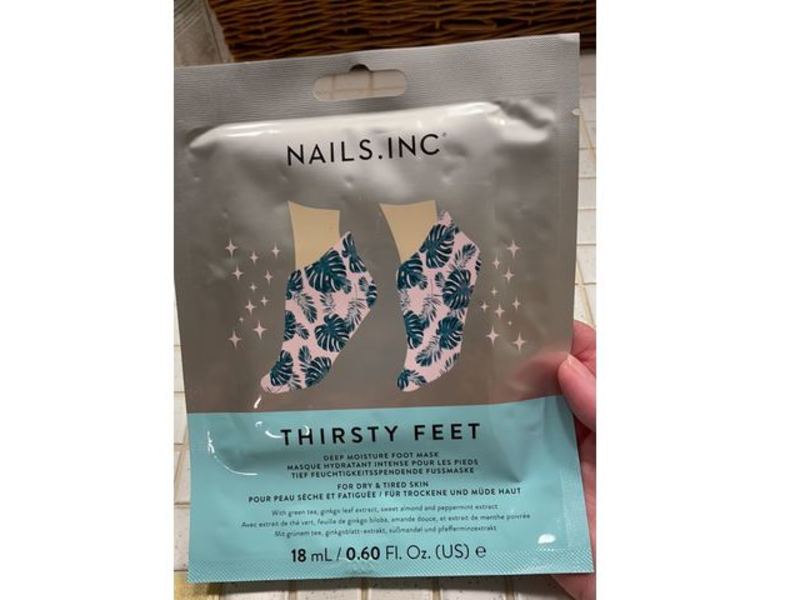 Nails .Inc Thirsty Feet Deep Moisture Foot Mask, 0.60 fl oz/18 mL