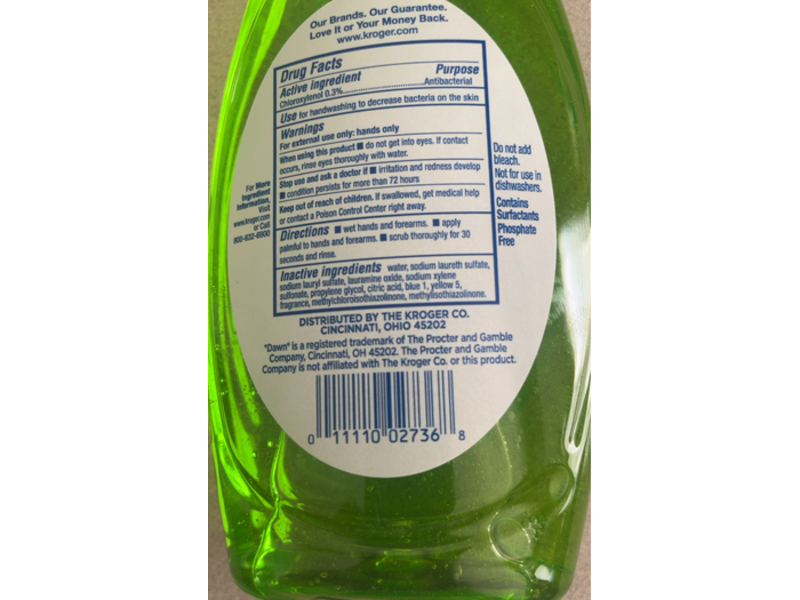 Kroger Antibacterial Hand Soap, Green Apple, 23 fl oz/328 mL