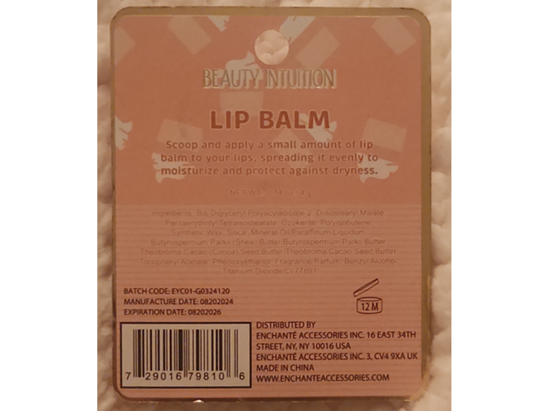 Beauty Intuition Moisturizing Soothing Lip Balm, Espresso Shot, 0.14 oz/4 g