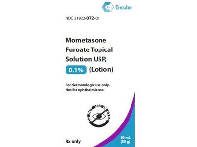 Mometasone Furoate Topical Solution 0.1%, Lotion, 60 mL, Encube (Rx)