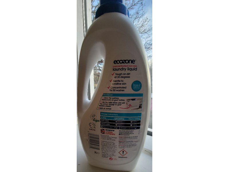 Ecozone Concentrated Non Bio Laundry Liquid, 50 Loads, 2 L