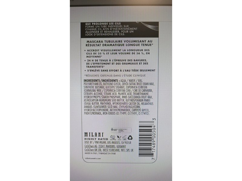 Milani Highly Rated Lash Extensions XL Volumizing Tubing Mascara, 140 Brown, 0.32 oz