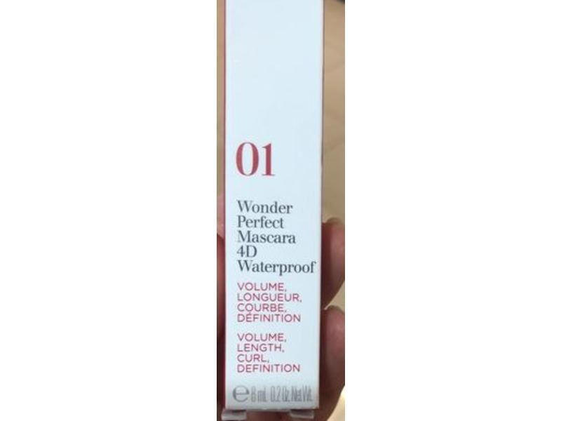 Clarins 4D Wonder Perfect Mascara, 01 perfect black, 0.2 oz/8 mL
