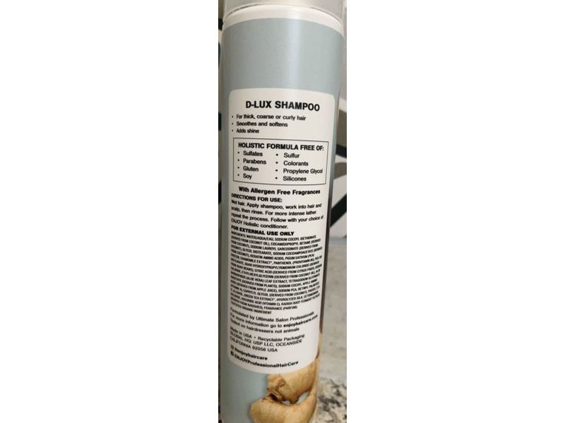 Enjoy Holistic D-Lux Shampoo, Coconut Ginger Fragrance, 10.1 fl oz/300 mL