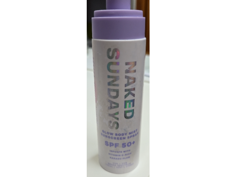 Naked Sundays Glow Body Mist Sunscreen Spray, SPF 50+