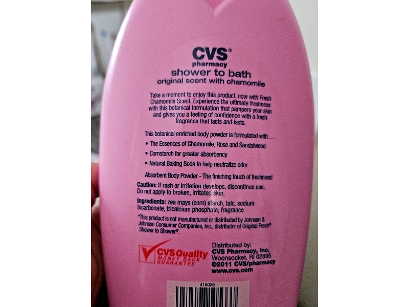 CVS Pharmacy Shower To Bath Absorbent Body Powder, Original Scent, 13 oz/369 g