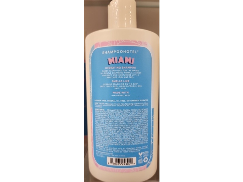 ShampooHotel Miami Hydrating Shampoo, 13.5 fl oz/400 mL