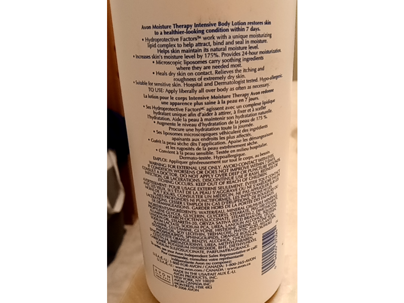 Avon Intensive Moisture Therapy Body Lotion, 13.5 fl oz/400 mL