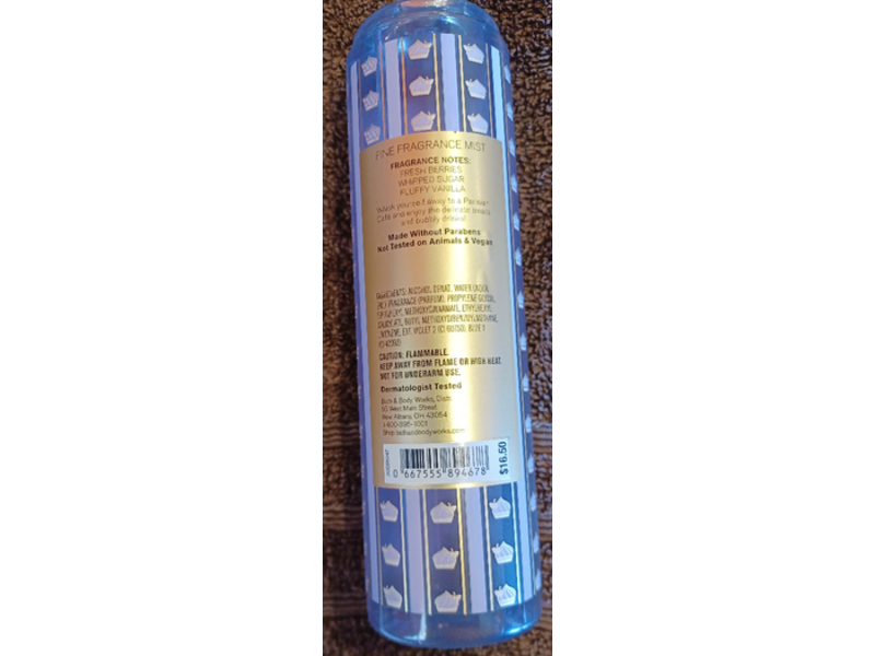 Bath & Body Works Fine Fragrance Mist, Whipped Berry Meringue, 8 fl oz/236 mL, Pack Of 2