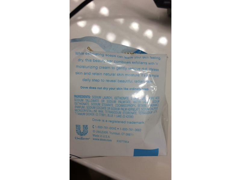Dove Beauty Bar, Gentle Exfoliating, 4 oz