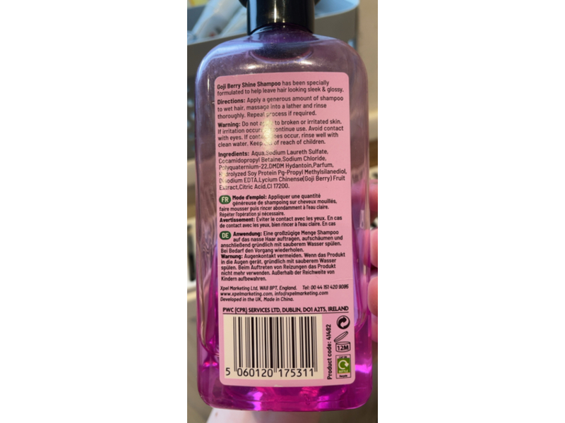 XHC Shine Shampoo, Gogi Berry, 13.52 fl oz/400 mL