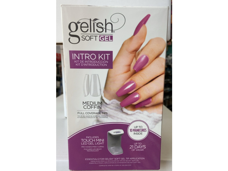 Gelish Soft Gel Intro Starter Kits, Medium Coffin, 10 Count