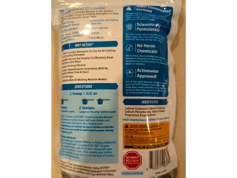 Active Enzyme Laundry Booster, 64 Loads, 907.3 g