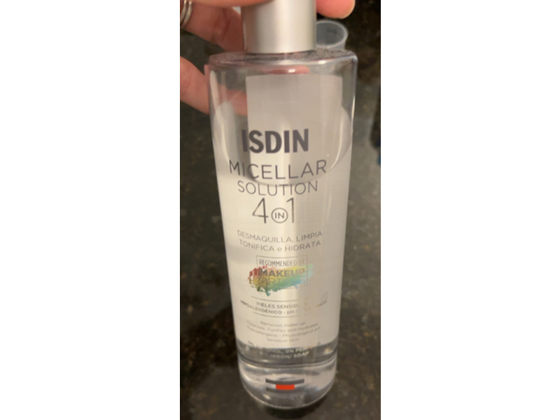 ISDIN Micellar Solution 4 In 1 Makeup Remover +Cleanser & Hydrating Toner, 13.5 fl oz/400 mL