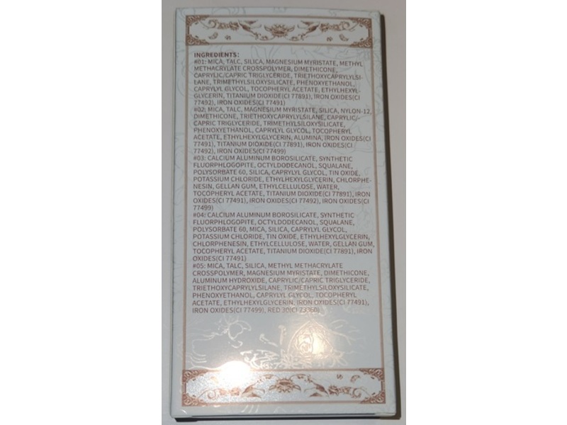 Flower Knows Butterfly Cloud Collar Collection Embossed Six-Color Makeup Palette, 01 Terracotta Brick, 0.23 oz/6.5 g