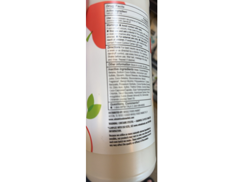 365 Whole Foods Market 2 In 1 Anti-Dandruff Scented Shampoo & Conditioner, Honeycrisp Apple, 32 fl oz/946 mL