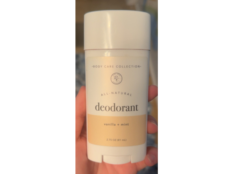 Rowe Casa Organics All-Natural Deodorant, Vanilla + Mint, 2.75 oz/81 mL