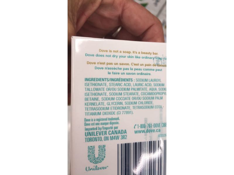 Dove Sensitive Skin Beauty Bar, 4 x 90 g