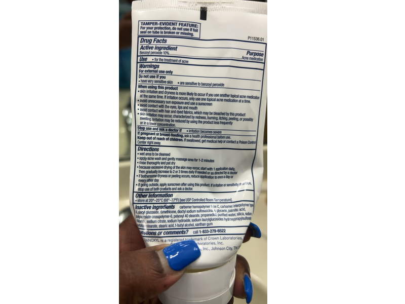 PanOxyl Acne Foaming Wash, Maximum Strength, 5.5 oz/156 g