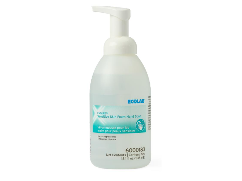 Ecolab Endure Sensitive Skin Foam Hand Soap, 6000183, 18.1 fl oz/535 mL