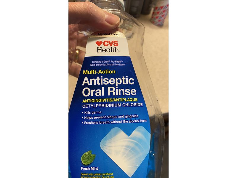 CVS Health Multi-Action Antiseptic Oral Rinse, Fresh Mint, 33.8 fl oz (1 L)