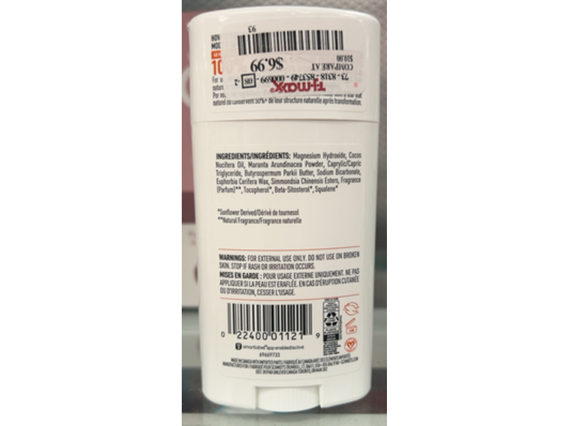 Schmidt's Grapefruit & Apricot Deodorant, 2.65 oz/75 g, Pack Of 2