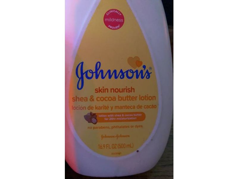 Johnson's Skin Nourish Lotion, Shea & Cocoa Butter, 16.9 fl oz/500 mL