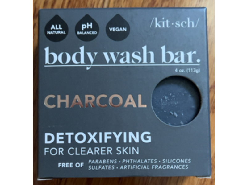 Kitsch Detoxifying Body Wash Bar, Charcoal