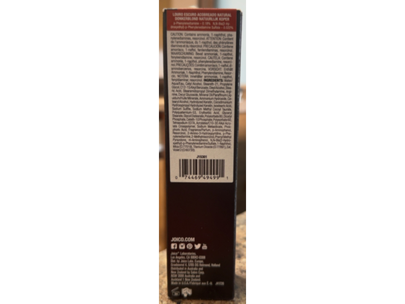 Joico Lumishine Repair + Permanent Color, 6NC Natural Copper Dark Blonde, 2.5 fl oz/74 mL