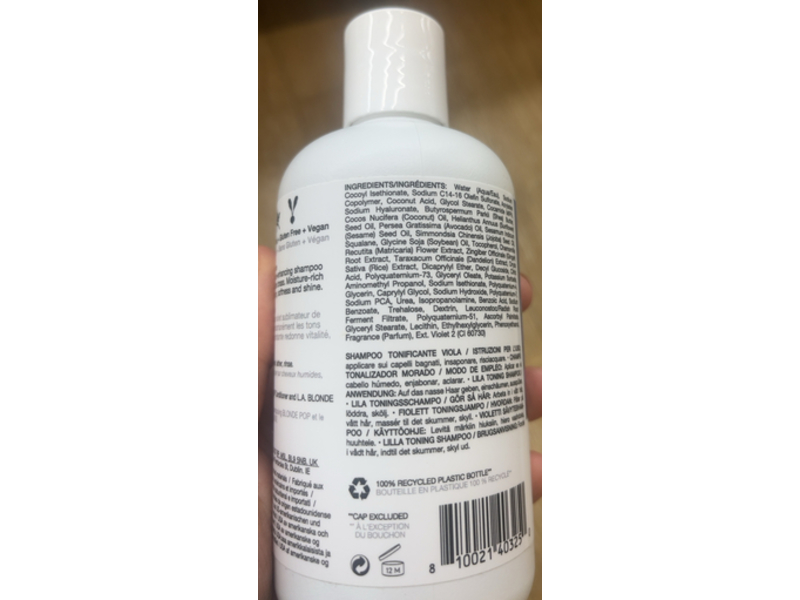 IGK Purple Toning Shampoo, Blonde Pop, 8 fl oz/236 mL