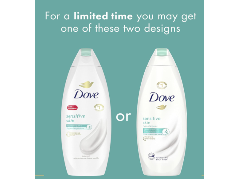 Dove Body Wash, Sensitive Skin, 22 fl oz/650 mL