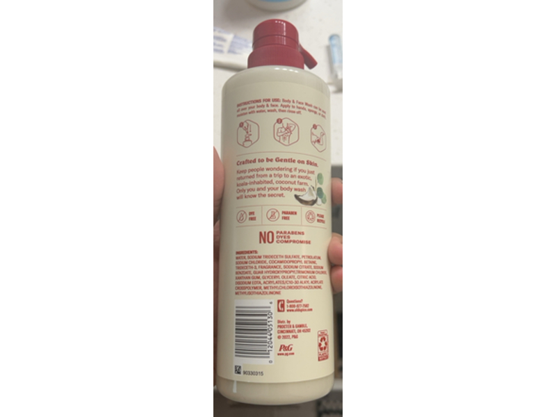 Old Spice Gentleman's Blend Body & Face Wash, Eucalyptus & Coconut Oil Scent, 18 fl oz/532 mL, Pack Of 4