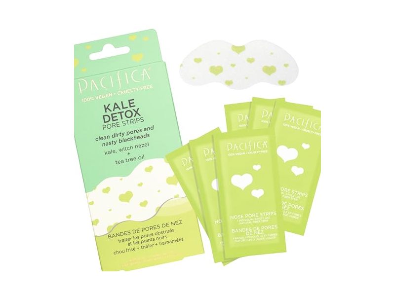 Pacifica Kale Detox Pore Strips, Tea Tree Oil, 6 Count