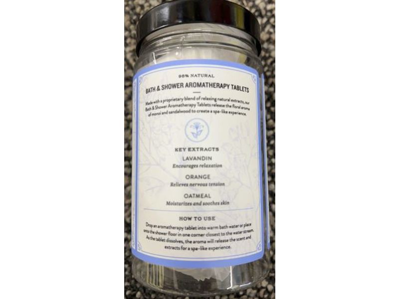 J.R. Watkins Sleep Bath & Shower Aromatherapy Tablets, Monoi & Sandalwood, 5.6 oz