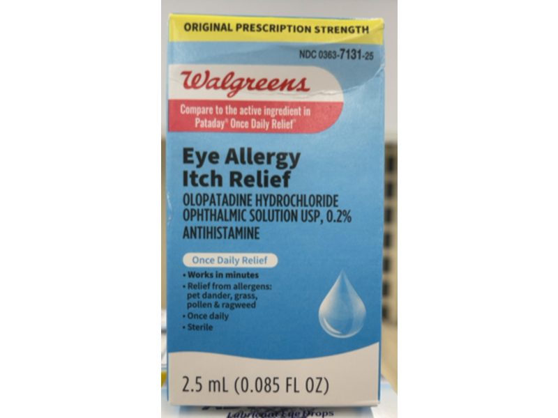 Walgreens Eye Allergy Itch Relief, 0.05 fl oz/2.5 mL