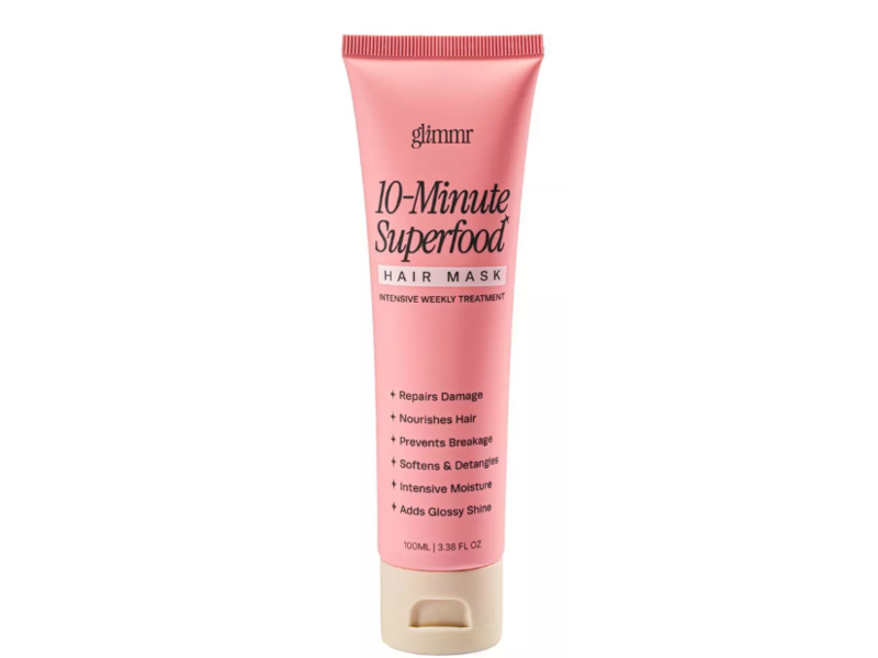 Glimmr 10-Minute Superfood Hair Mask, 3.38 fl oz/100 mL