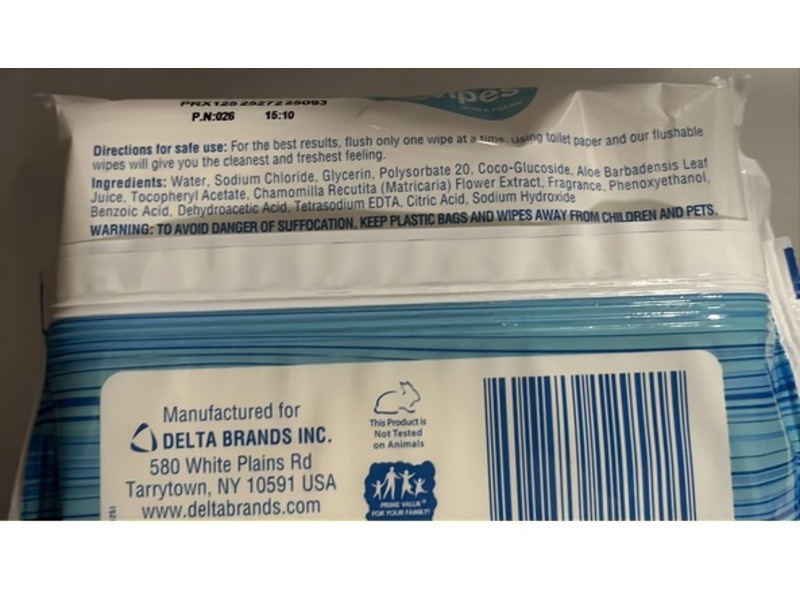 Personal Care Flushable Wipes, Ultra Clean, 54 Count