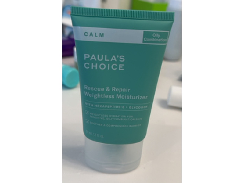 Paula's Choice Calm Rescue & Repair Weightless Moisturizer, Hexapeptide-8+Glycogen, 2 fl oz/60 mL